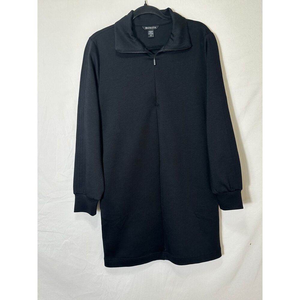Athleta Womens Athleisure West Town Sweatshirt Dress With Pockets 1/4 Zip Size S